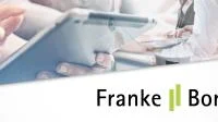 Franke und Bornberg Teaser Bild - Logo mit Analysten im Hintergrund