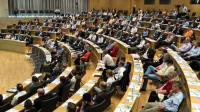 AKS Tomorrow 2017 Schloß Herrenhausen in Hannover - Saal mit Teilnehmern und Zuschauern gut besucht