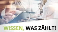 Franke und Bornberg Teaser Bild - Wissen was zählt Slogan mit Analysten im Hintergrund
