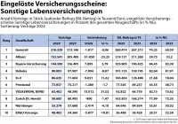 map-report Nr. 941 Bilanzrating deutscher Lebensversicherer 2024 - eingelöste Versicherungsscheine