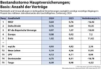 Lebensversicherung Bestandsstorno Hauptversicherungen Veränderung zum Vorjahr