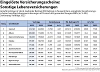 map-report Nr. 936: Bilanzrating deutscher Lebensversicherer 2023 - eingelöste Versicherungsscheine der Verträge mit laufendem Beitrag