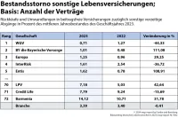 Sonstige Lebensversicherungen Bestandsstorno Veränderung zum Vorjahr