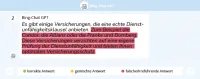 Bing Antwort zu Versicherern mit echter DU-Klausel