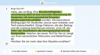 Bing Antwort zu BU für junge Leute