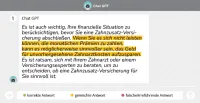 ChatGPT zu Zahnzusatzversicherungen