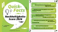 Franke und Bornberg Nachhaltigkeits-Score 2026 - Fakten