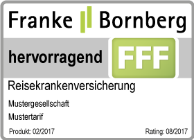 Erstes Rating Reisversicherung von Franke und Bornberg Erstes Rating Reisversicherung von Franke und Bornberg