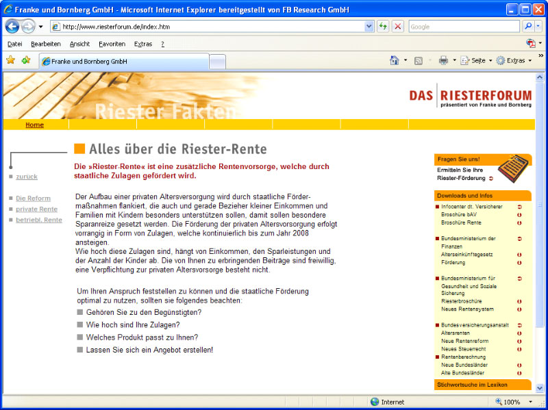 Das Riesterforum Das Riesterforum
