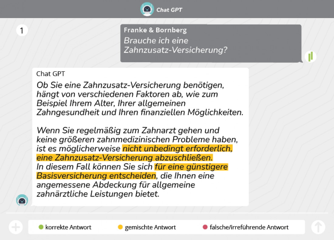 Brauche ich eine Zahnzusatz-Versicherung? Ob Sie eine Zahnzusatz-Versicherung benötigen, hängt von verschiedenen Faktoren ab, wie zum Beispiel Ihrem Alter, Ihrer allgemeinen Zahngesundheit und Ihren finanziellen Möglichkeiten. Wenn Sie regelmäßig zum Zahnarzt gehen und keine größeren zahnmedizinischen Probleme haben, ist es möglicherweise nicht unbedingt erforderlich, eine Zahnzusatz-Versicherung abzuschließen. In diesem Fall können Sie sich für eine günstigere Basisversicherung entscheiden, die Ihnen eine 