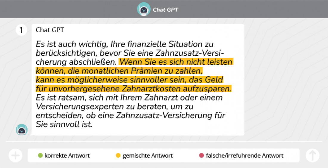 Es ist auch wichtig, Ihre finanzielle Situation zu berücksichtigen, bevor Sie eine Zahnzusatz-Versicherung abschließen. Wenn Sie es sich nicht leisten können, die monatlichen Prämien zu zahlen, kann es möglicherweise sinnvoller sein, das Geld für unvorhergesehene Zahnarztkosten aufzusparen.   Es ist ratsam, sich mit Ihrem Zahnarzt oder einem Versicherungsexperten zu beraten, um zu entscheiden, ob eine Zahnzusatz-Versicherung für Sie sinnvoll ist.