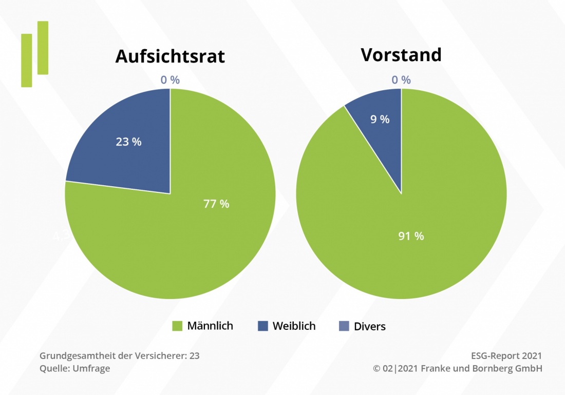 ESG-Report: Diversität Geschlechterverhältnis bei Versicherern