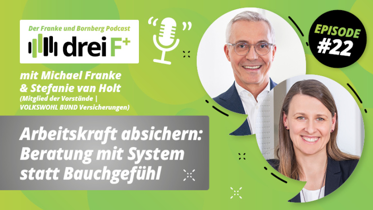 Episode 22 - Arbeitskraft absichern: Beratung mit System statt Bauchgefühl - mit Stefanie van Holt, Mitglied der Vorstände bei VOLKSWOHL BUND Versicherungen